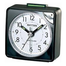 Rhythm Alarm Clock Black Small