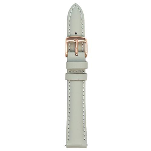 Quick Release Leather Watch Strap - Grey