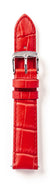 Quick Release Leather Watch Strap - Red