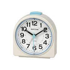 Rhythm White/Blue Alarm Clock CRE303NR04