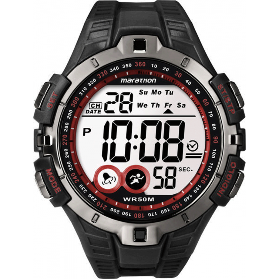 Timex Marathon Digital Full-Size Black/Red Watch