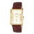 Olympic Gents Rectangle - Gold - Brown Leather