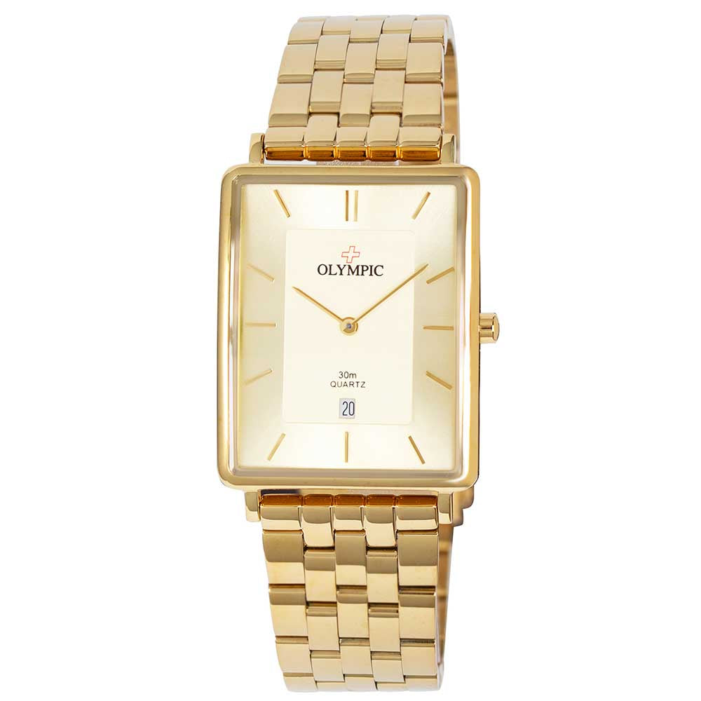Olympic Gents Rectangle - Gold with Bracelet