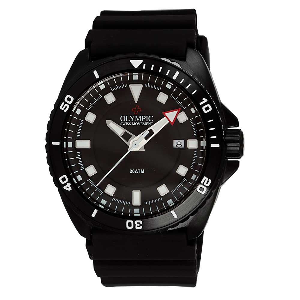 Olympic Aquanaut Black Case Divers Watch 200m