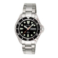 Olympic Classic Dive Watch with Steel Bracelet - Black