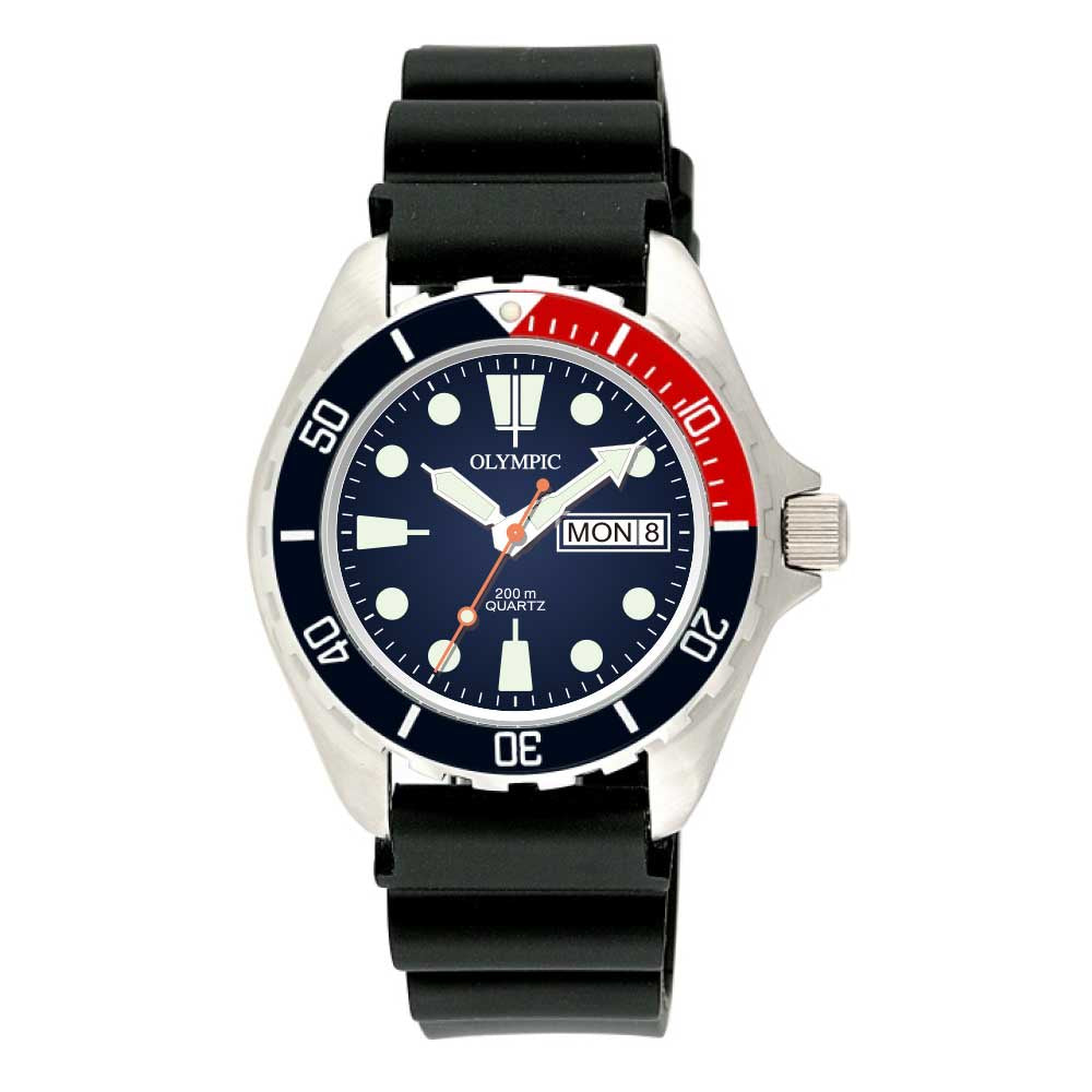 Olympic Classic 200m Dive Watch - Blue/Red