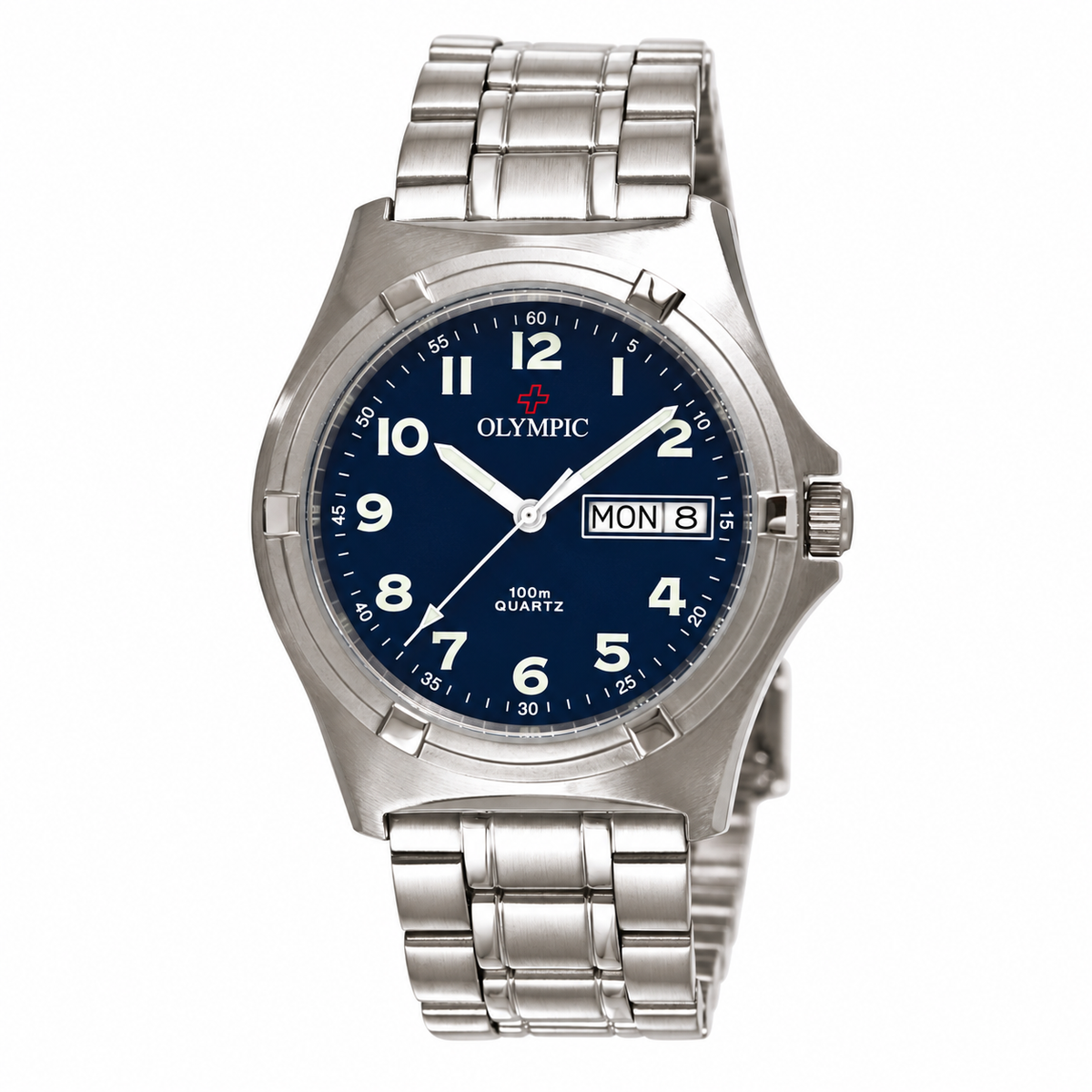 Gents Olympic Work Watch - Blue with Numbers