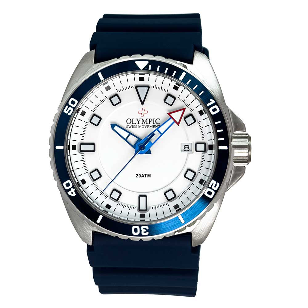 Olympic Aquanaut Stainless Steel Blue/White Divers Watch 200m
