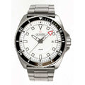 Olympic Aquanaut Dive Watch Stainless Steel White Dial Metal Band 200m
