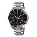 Gents Stainless Steel Olympic Chronograph Watch Green Dial