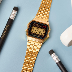 Casio Vintage Digital Watch Gold & Black