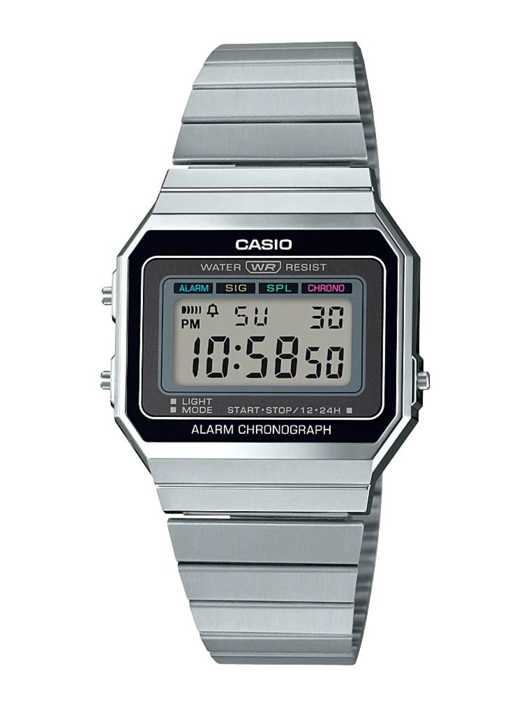 Casio Digital Vintage Stainless Steel Watch