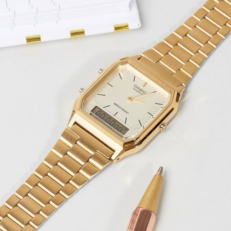 Casio  Vintage Duo Display Watch - Gold