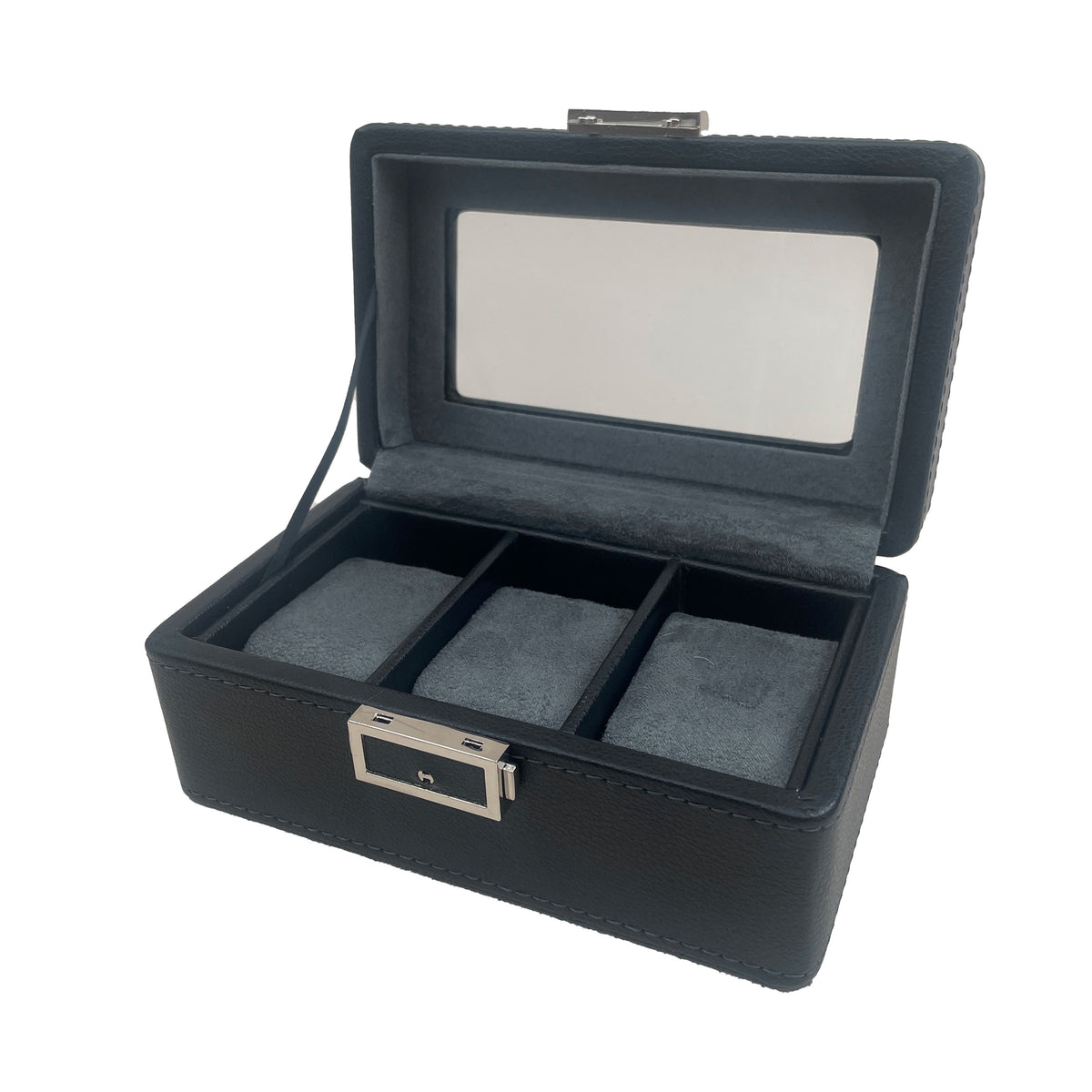 3 Slot  Watch Storage Display Box - Black