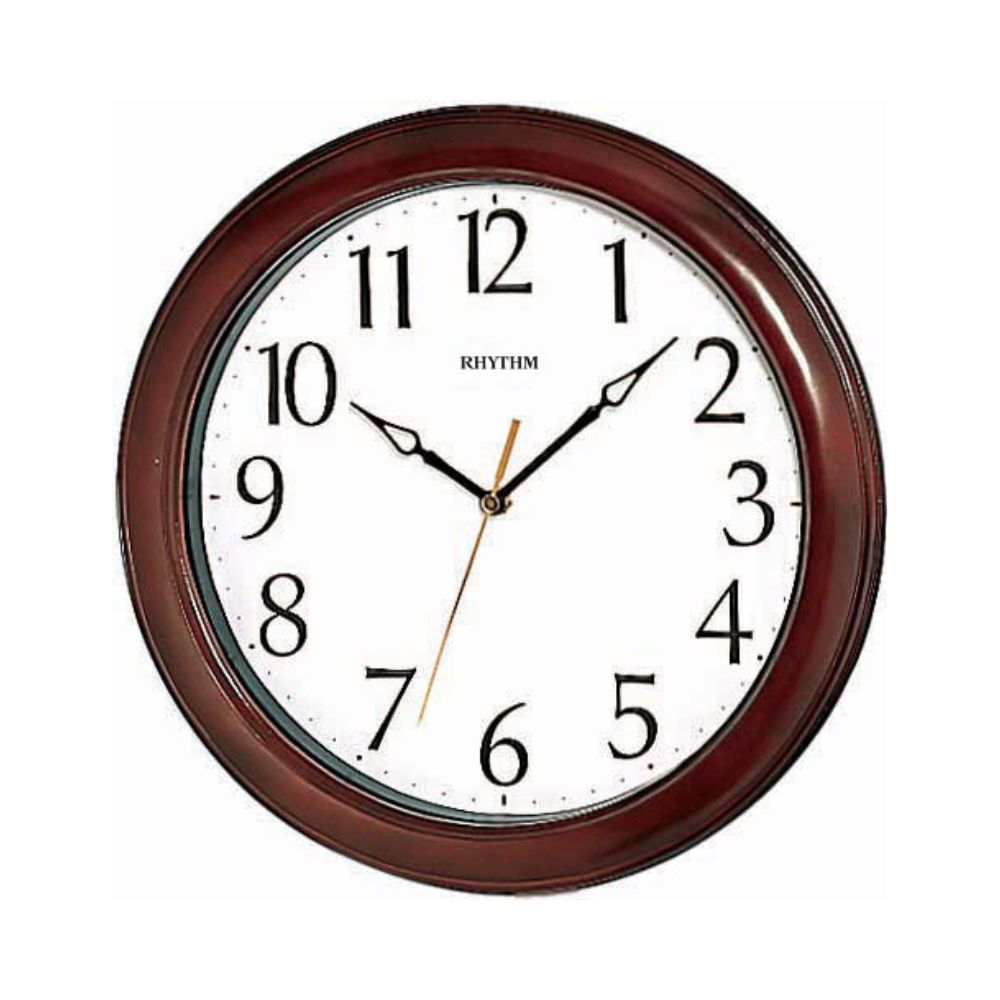 Rhythm Wall Clock 31cm - Wooden Case