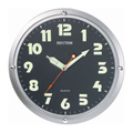 Rhythm Wall Clock 30.6cm – Super Luminous Dial Black