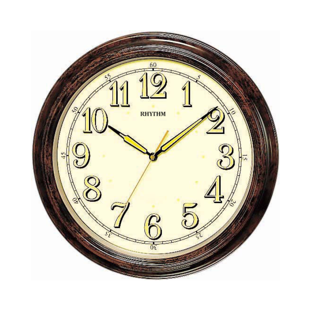 Rhythm Wall Clock 36cm - Super Luminous Dial