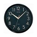Rhythm Wall Clock 26cm - Black 3D Numerals