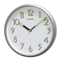 Rhythm Wall Clock 24cm – Super Luminous Silver