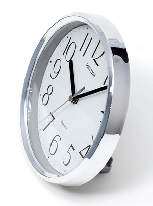 Rhythm Wall/Table Clock 18cm - Silver