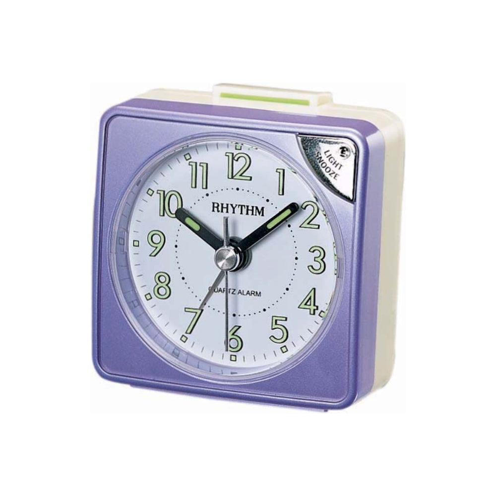 Rhythm Travel Alarm Clock - Pearl Purple
