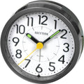 Rhythm Alarm Clock 9.2cm – Black