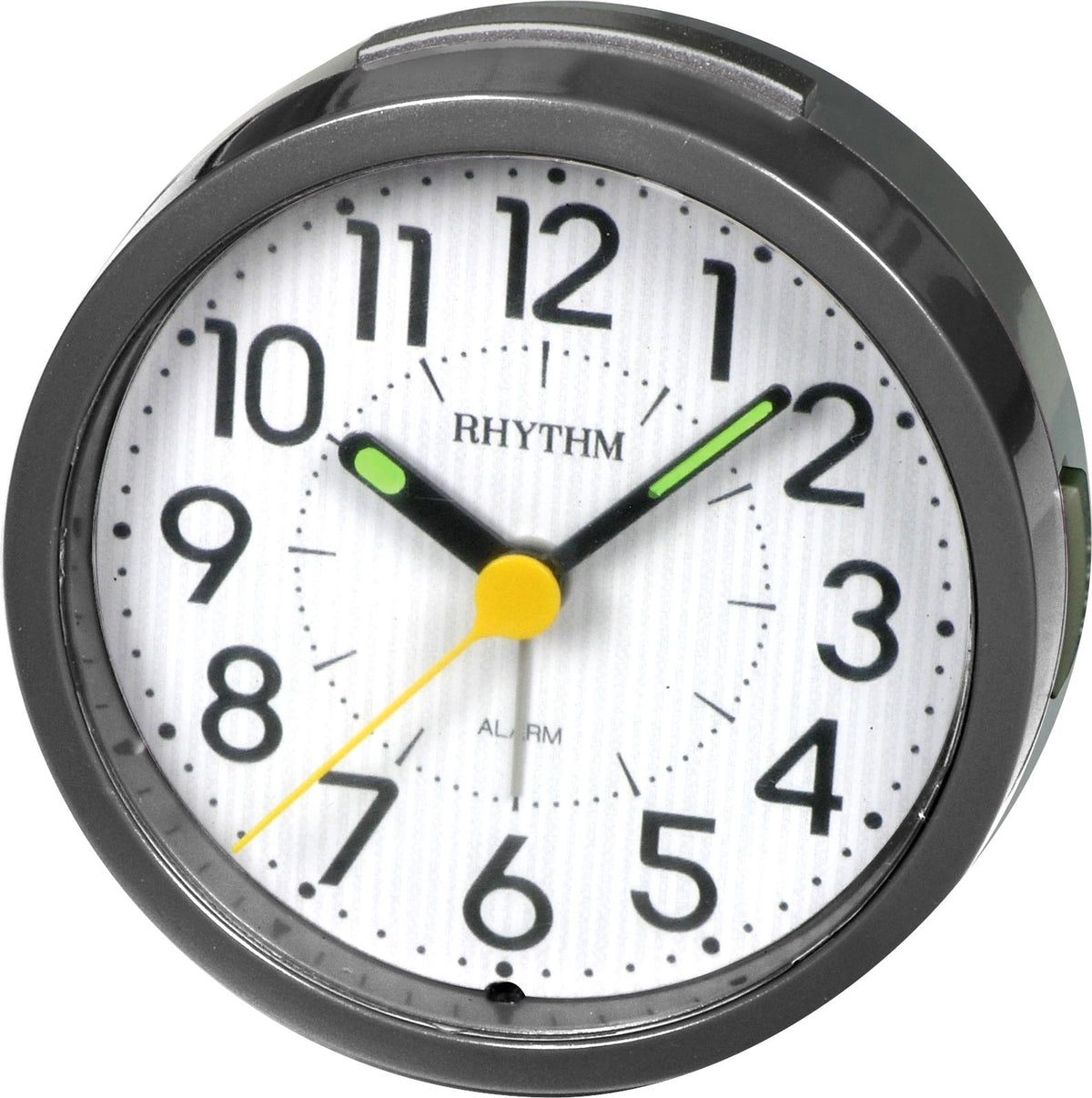 Rhythm Alarm Clock 9.2cm – Black