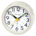 Rhythm Alarm Clock 9.2cm - White