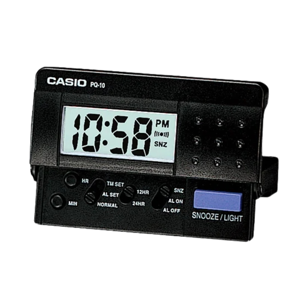 Casio Alarm Clock PQ-10-1R - Black