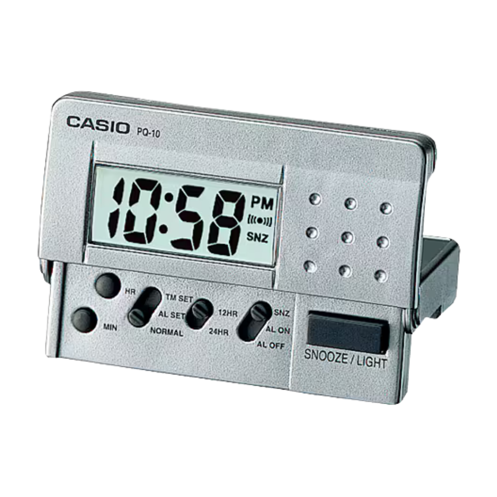 Casio Alarm Clock PQ-10D-8R - Silver