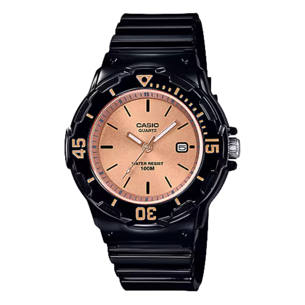 Casio Analogue Watch LRW-200H-9E - Black & Rose Gold