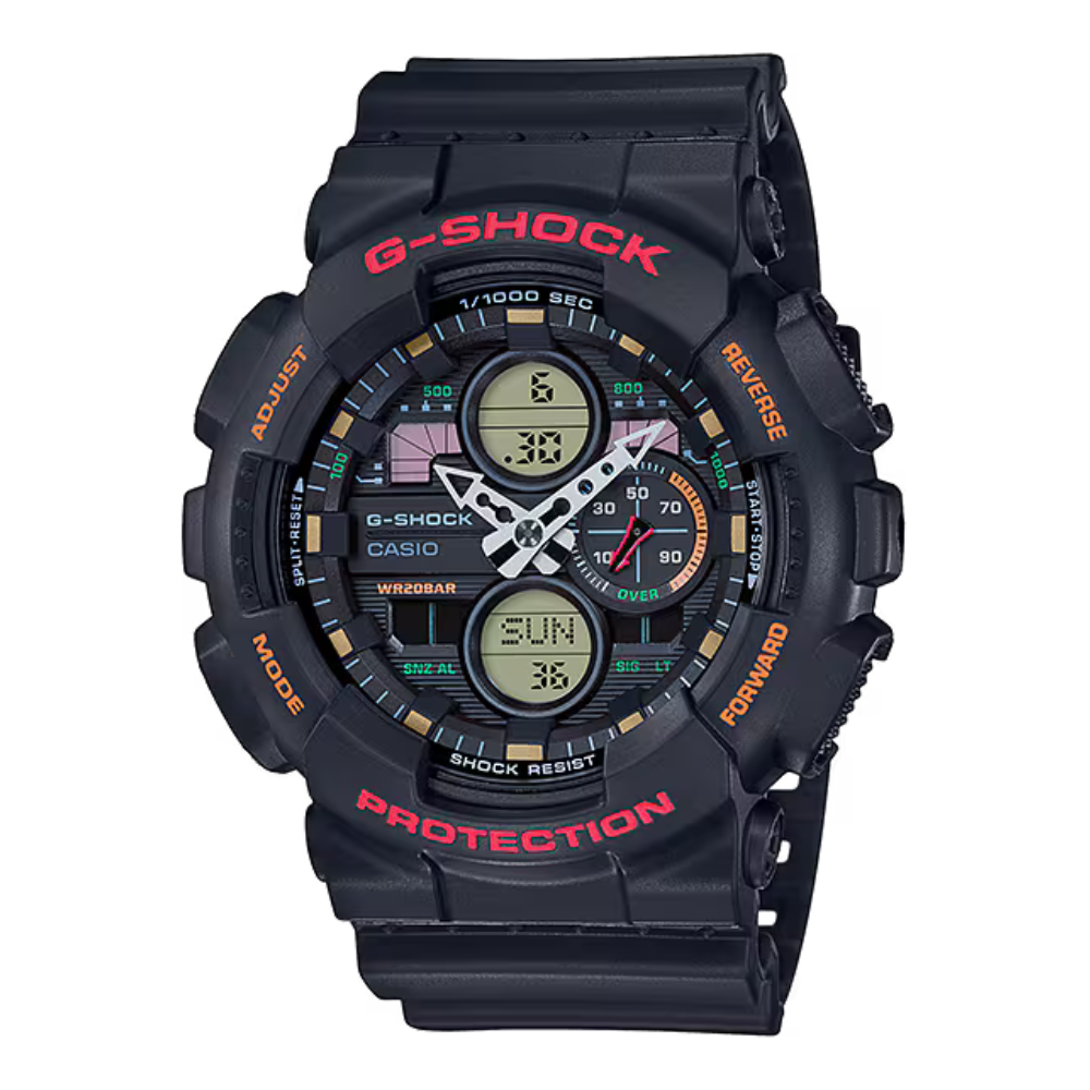 Casio G-Shock Watch GA-140-1A - Black & Red