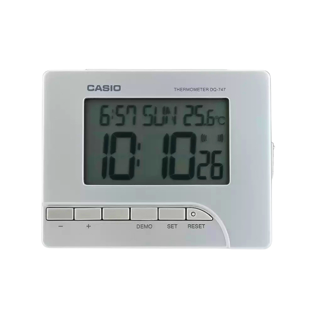 Casio Alarm Clock DQ-747-8D - Silver