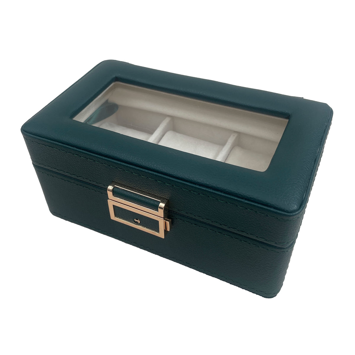 3 Slot  Watch Storage Display Box - Green