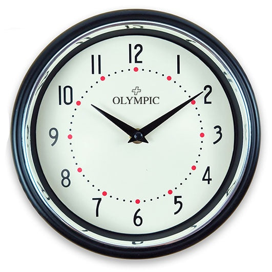Olympic Harriet Clock 24cm Black