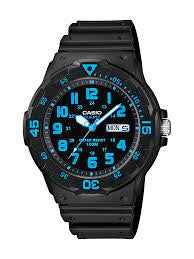 Casio Black and Blue Analogue Watch