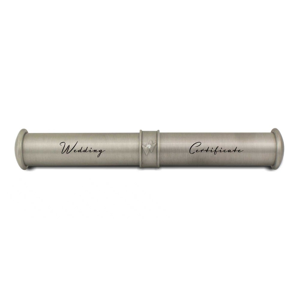 Pewter Wedding Certificate Holder