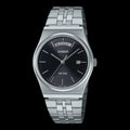 Casio Analogue Watch - Steel with Black Dial