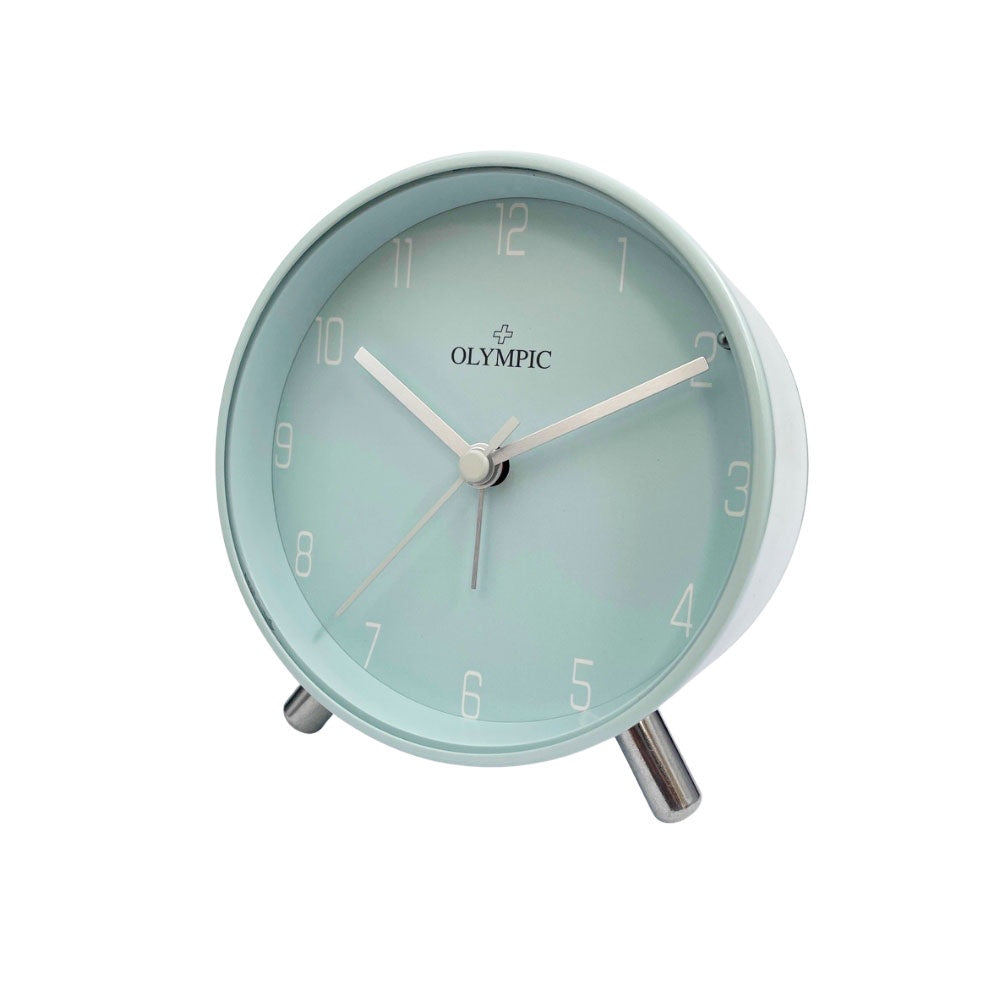 Olympic Round Metal Alarm Clock - Blue