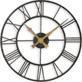 Lascelles Indoor & Outdoor Wall Clock - Roman Numeral Metal Frame