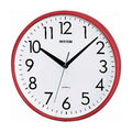 Rhythm Wall Clock 26cm - Red 3D Numerals