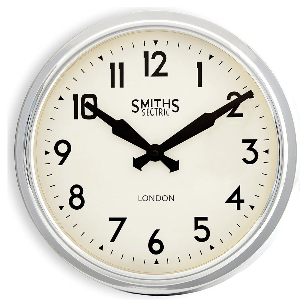 Smiths Sectric Chrome Retro Wall Clock