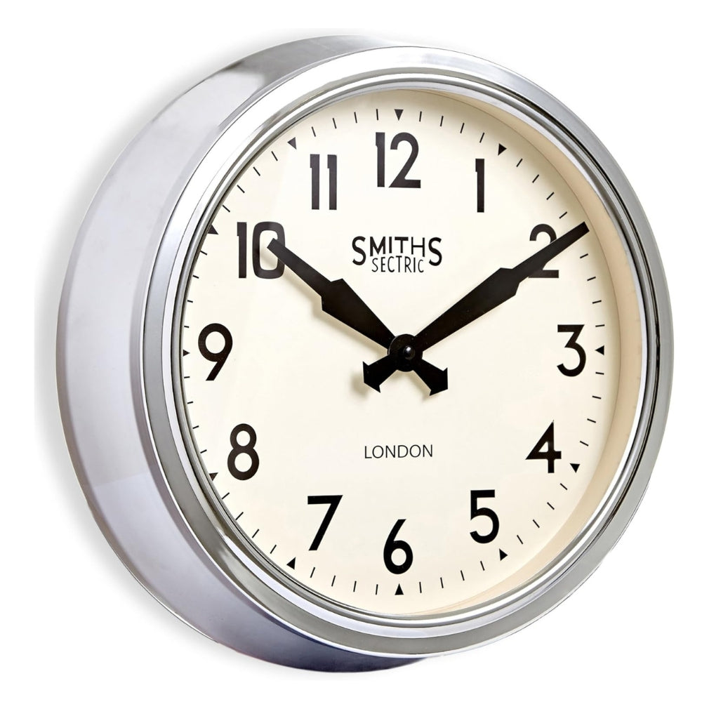 Smiths Sectric Chrome Retro Wall Clock