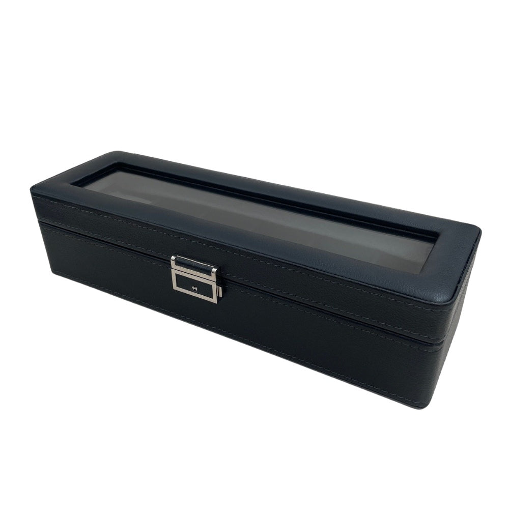 6 Slot Watch Storage Display Box - Black