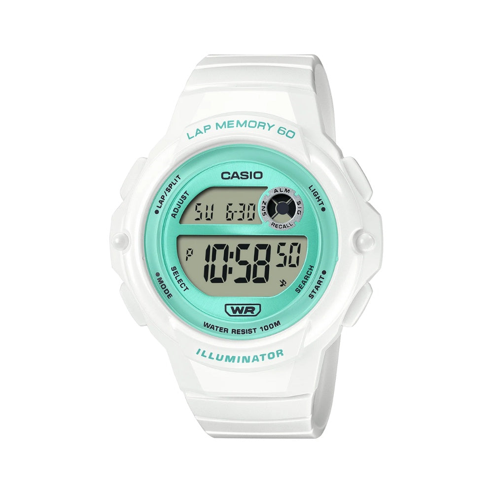 Casio Digital Ladies Watch - White & Blue
