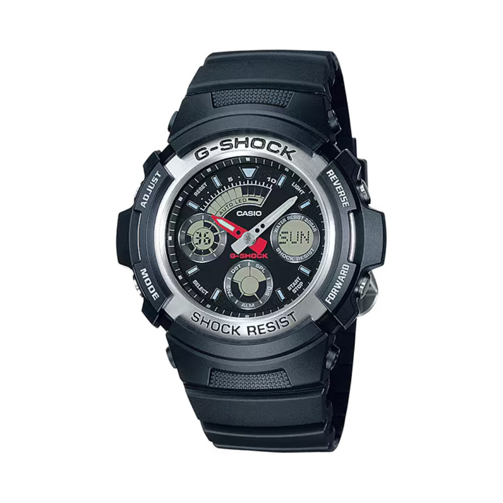 Casio G-Shock Duo Round Watch - Black & Red