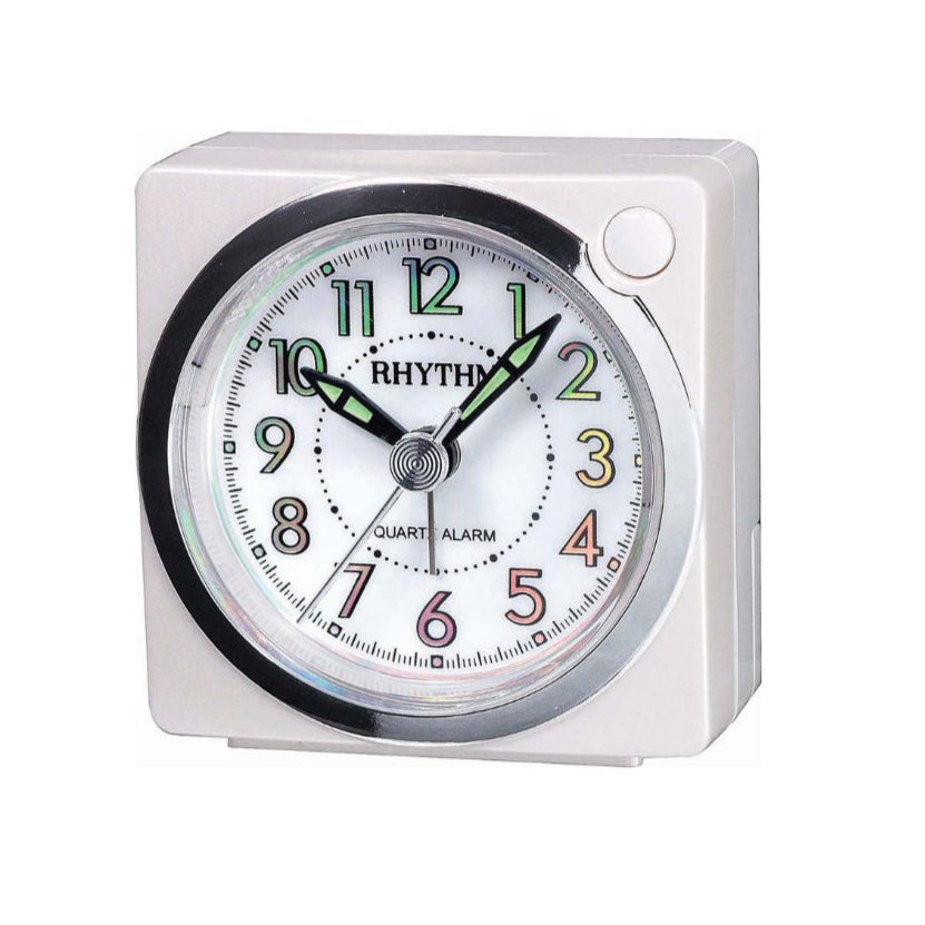 Rhythm Alarm Clock – Hologram Dial White