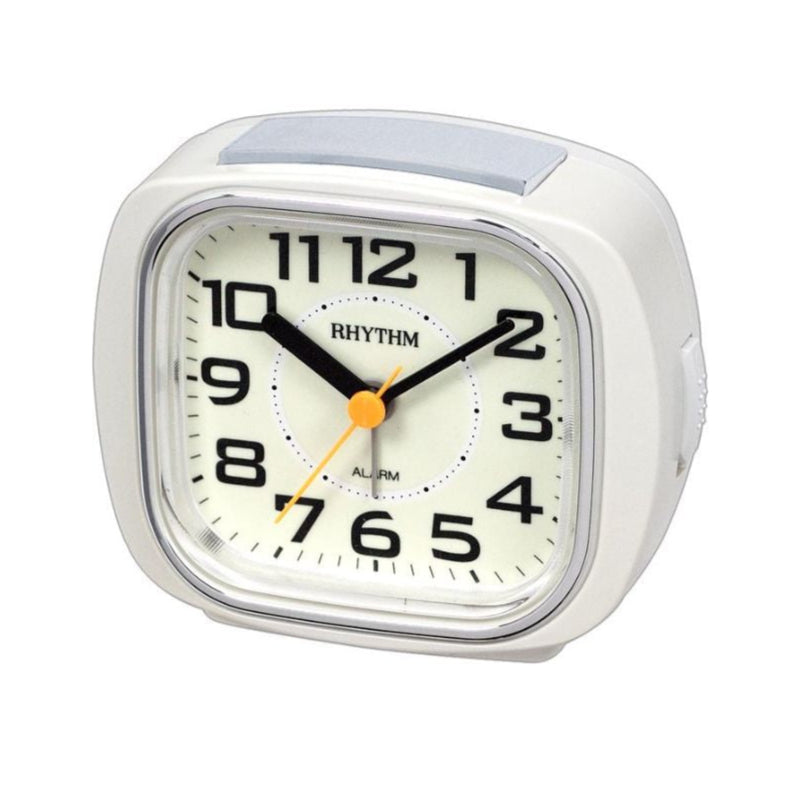Rhythm Alarm Clock 9.8cm  – White