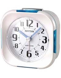 White and Blue Rhythm alarm Clock