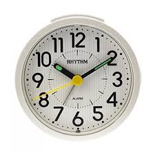 Rhythm White Alarm Clock CRE849